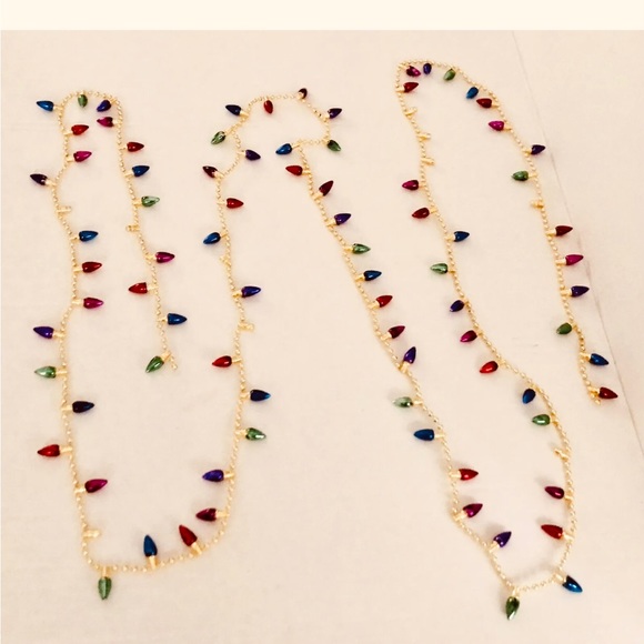 New Christmas 9 Foot Mini Garland Purple Blue Gold Red Pink Purple Green - Picture 13 of 16